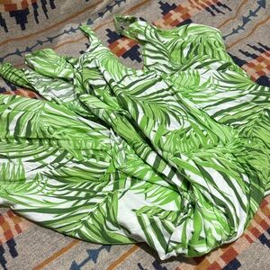 On Running Green Asymmetrical Dress